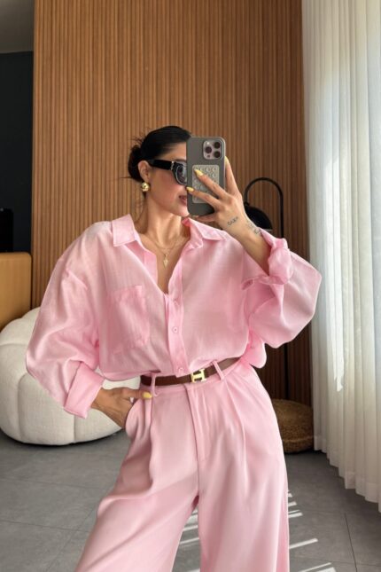 Ang Transparan Gömlek Pembe