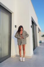 Poli Blazer Ceket Haki