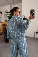 Tasarım Kumaş Denim Ceket Takım - Görsel 5