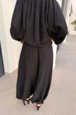 Paçası Bağlamalı Pantolon Siyah - Görsel 4