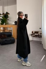 Winter Maxi Kaban Hırka Siyah - Görsel 3