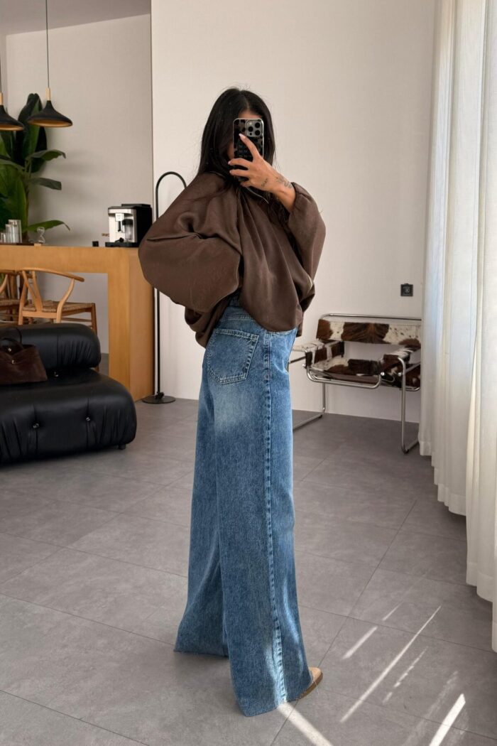 Wander Paçası Kesik Wide Leg Jean - Görsel 4