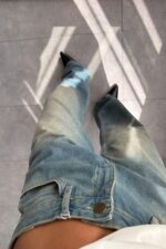 GRJ Baggy Mavi Eskitme Jean - Görsel 3
