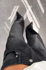 GRJ Baggy Siyah Eskitme Jean - Görsel 3
