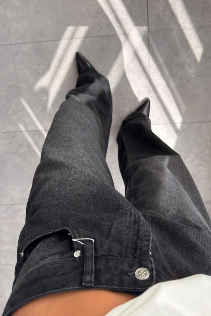GRJ Baggy Siyah Eskitme Jean - Görsel 3