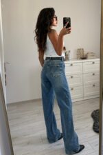 Vintage Yıkamalı Straight Jean - Görsel 4