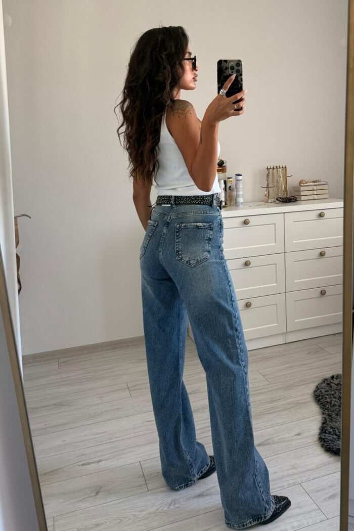 Vintage Yıkamalı Straight Jean - Görsel 4