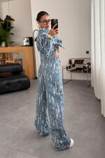 Tasarım Kumaş Denim Ceket Takım - Görsel 6