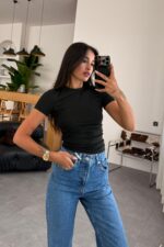 Rim Kısa Kollu Tişört Siyah