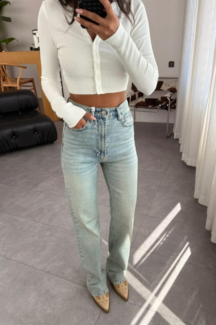 Lui Straight Yeşil Eskitme Jean - Görsel 2
