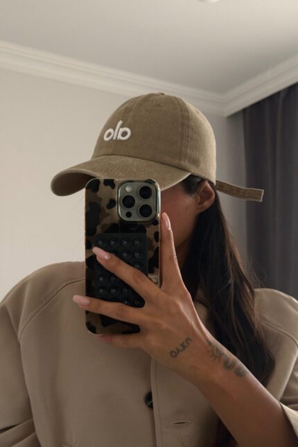 Unisex Eskitme Nakışlı Şapka Bej