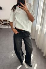 GRJ Baggy Siyah Eskitme Jean - Görsel 2