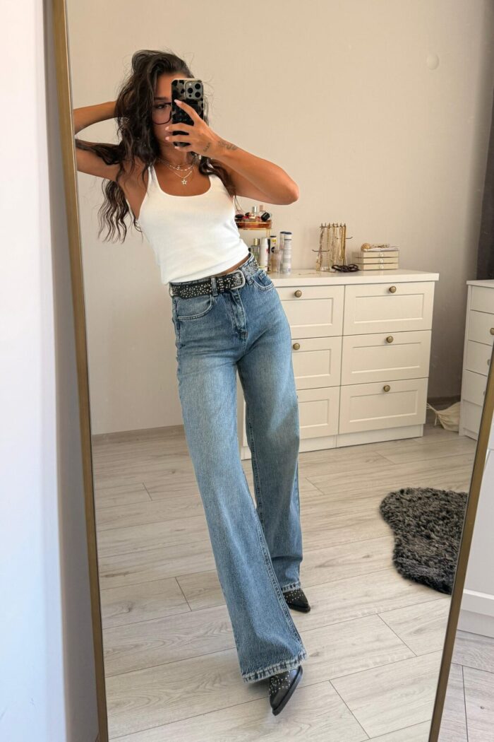 Vintage Yıkamalı Straight Jean - Görsel 2