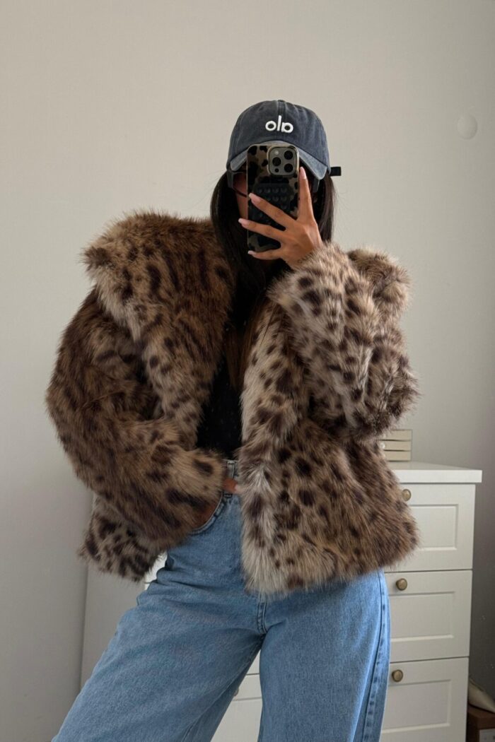Cha Leopar Kısa Kürk - Görsel 2