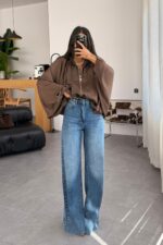 Wander Paçası Kesik Wide Leg Jean