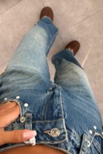 İnci Taşlı Dark Blue Jean - Görsel 3