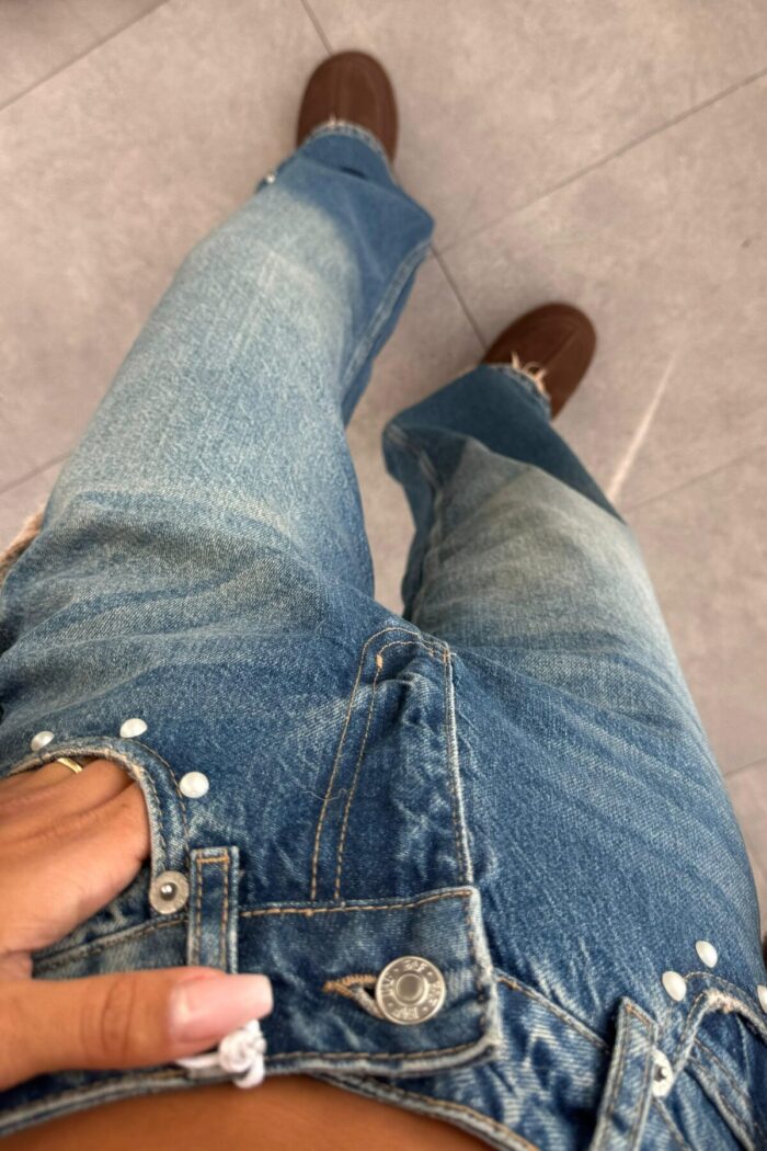 İnci Taşlı Dark Blue Jean - Görsel 3