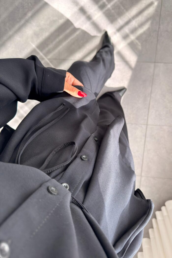 MK Beli Bağlamalı Pantolon Takım Siyah - Görsel 3