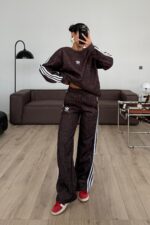 Çizgili Leopar Eşofman Takım