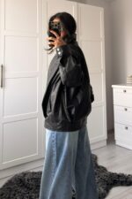 Çıtçıt Düğmeli Oversize Bomber Ceket - Görsel 5