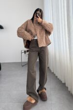 Stella Wide Leg Kahve Jean