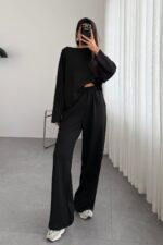 Kesik Yaka Oysho Takım Siyah