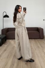 Pamel Ceket Balon Pantolon Takım Taş - Görsel 4