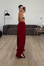 Paçası Fermuarlı Eşofman Kırmızı - Görsel 3