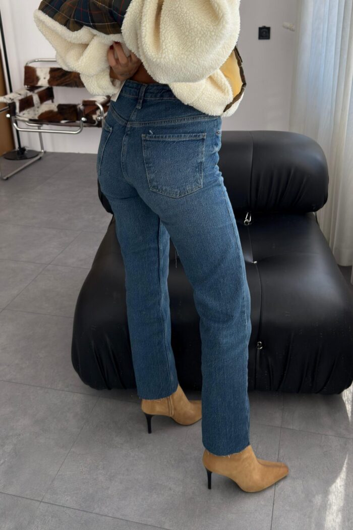 Kya Kesik Paça Slim Fit Mavi Jean - Görsel 3
