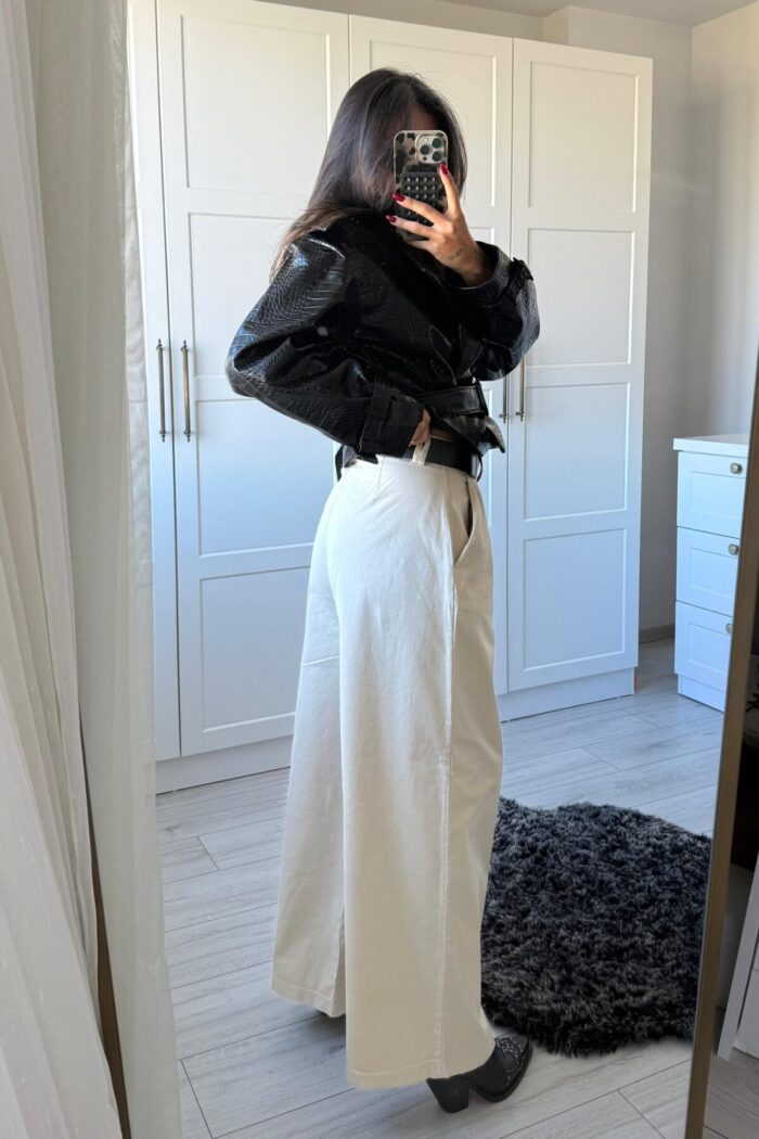 Kemerli Bolluk Pantolon Taş - Görsel 4