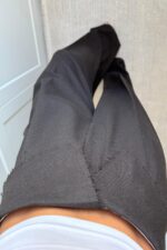 Kıvrık Belli Pantolon Acı Kahve - Görsel 3