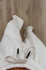 Paçası Fermuarlı Eşofman Ekru - Görsel 2