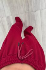 Paçası Fermuarlı Eşofman Kırmızı - Görsel 2