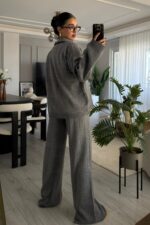 Relax Polo Yaka Triko Takım Antrasit - Görsel 4