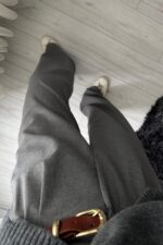 Yüksel Bel Antrasit Pantolon - Görsel 3