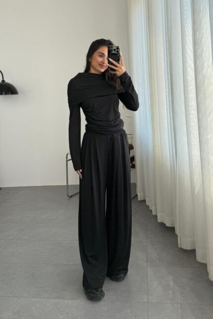 Madonna Yaka Modal Eşofman Takım Siyah