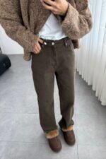 Stella Wide Leg Kahve Jean - Görsel 2
