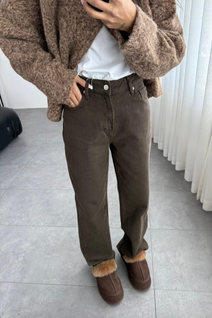 Stella Wide Leg Kahve Jean - Görsel 2