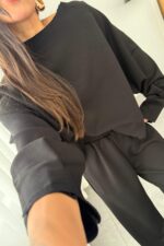 Kesik Yaka Oysho Takım Siyah - Görsel 3