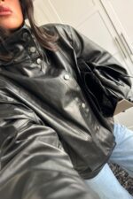 Çıtçıt Düğmeli Oversize Bomber Ceket - Görsel 4
