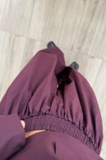 Pamel Ceket Balon Pantolon Takım Bordo - Görsel 3