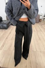 Kıvrık Belli Pantolon Siyah - Görsel 2