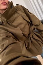 Göğüs Cepli Denim Ceket Haki - Görsel 3