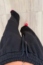 Paçası Fermuarlı Eşofman Siyah - Görsel 2