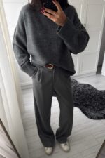 Yüksel Bel Antrasit Pantolon - Görsel 2