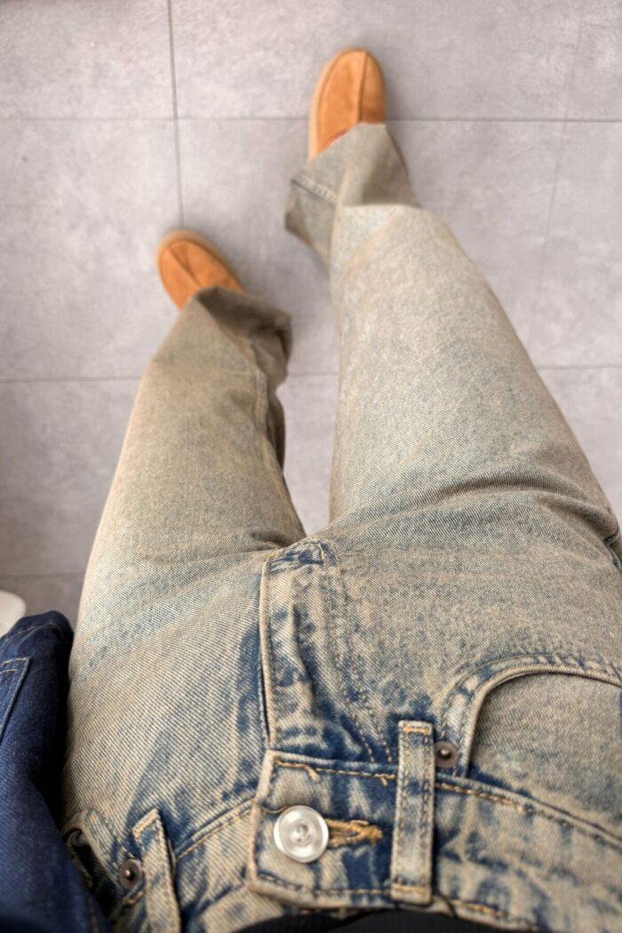 Holn Eskitme Straight Jean - Görsel 3