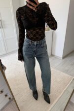 Sophia Ballon Mavi Eskitme Jean - Görsel 2