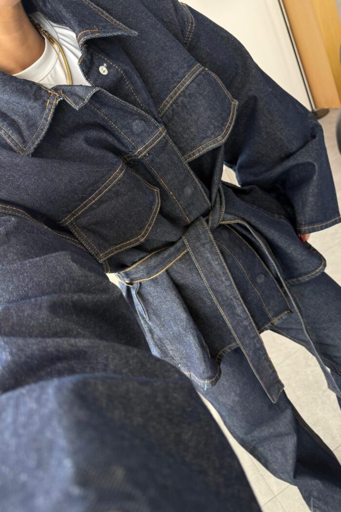 Fuly Denim Gömlek Pantolon Takım Lacivert - Görsel 3