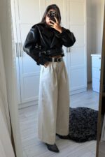 Kemerli Bolluk Pantolon Taş