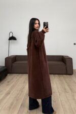 Sakallı Uzun Hırka Kahverengi - Görsel 4